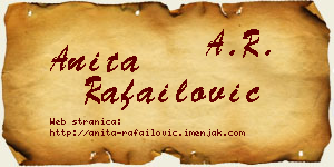 Anita Rafailović vizit kartica